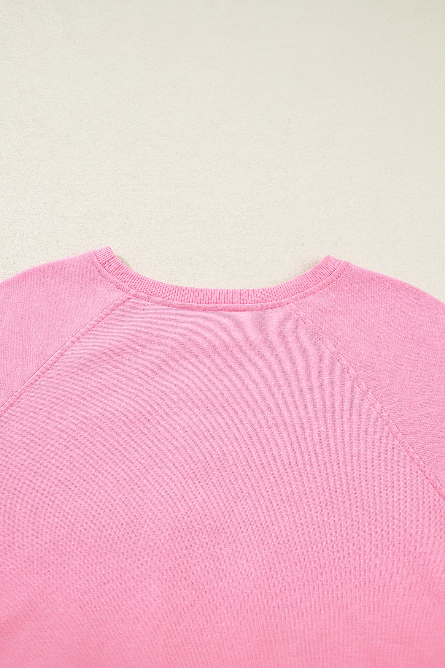 Sachet Pink Plaid Contrasted Double Christmas Tree Patched Raglan Sleeve Pullover 2pcs Short Set