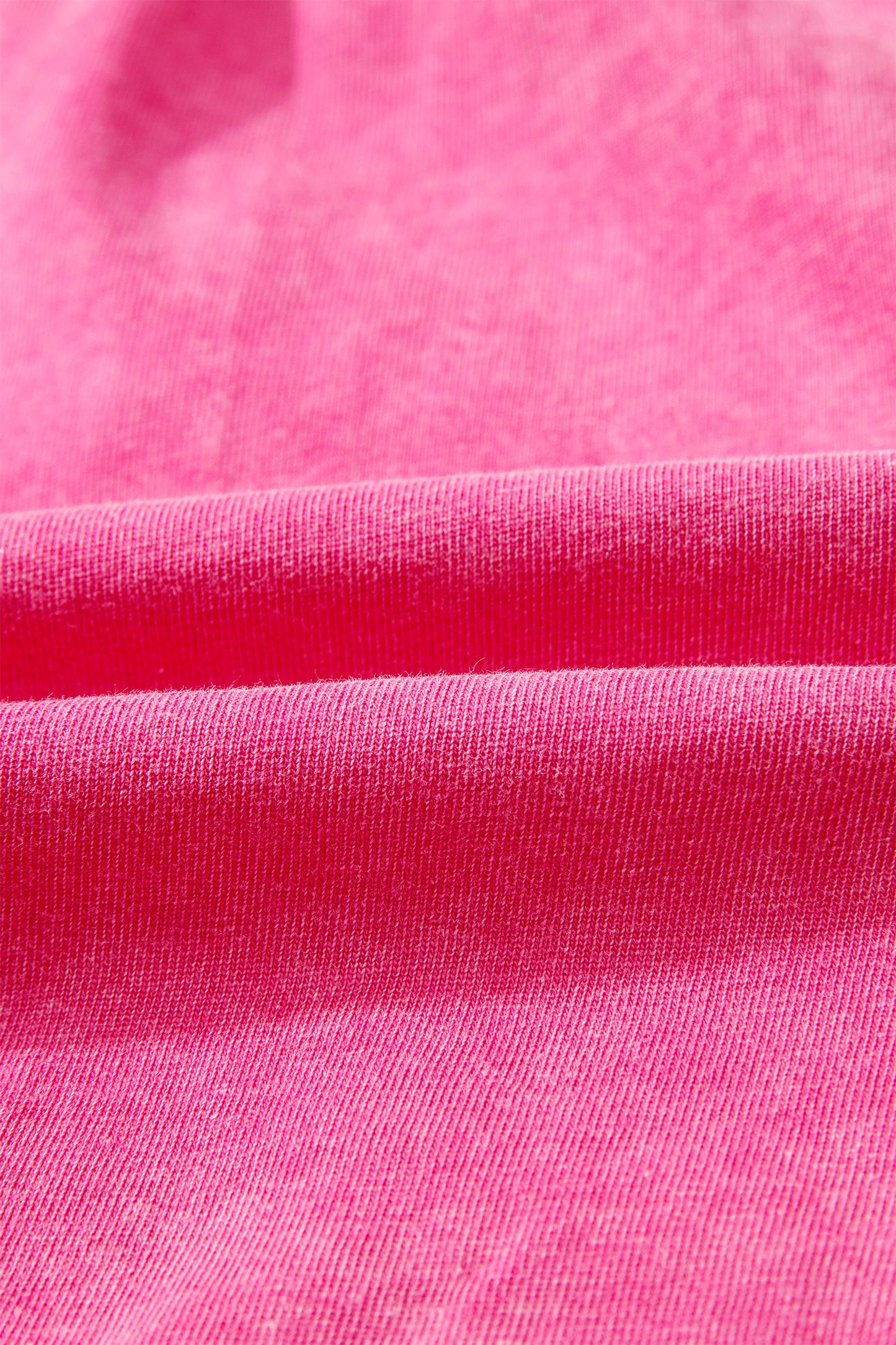 Rose Red Mineral Washed Drawstring Elastic Waist Raw Cut Shorts