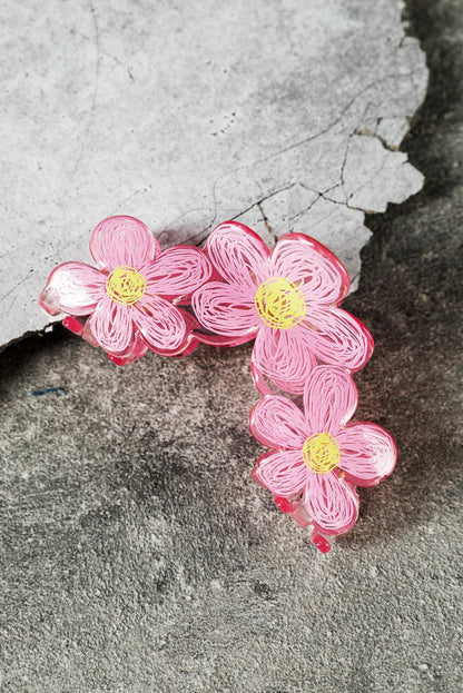 Pink Sweet Flower Claw Hairpin - L & M Kee, LLC