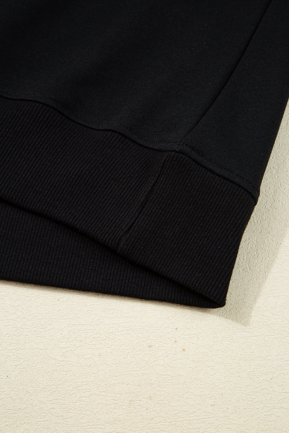 Black Chenille Game Day Graphic Drop Shoulder Sweatshirt