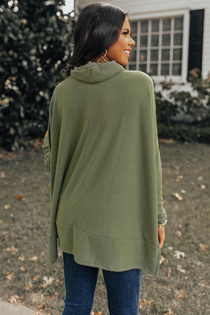 Jungle Green Cowl Neck Shift Tunic Top - L & M Kee, LLC