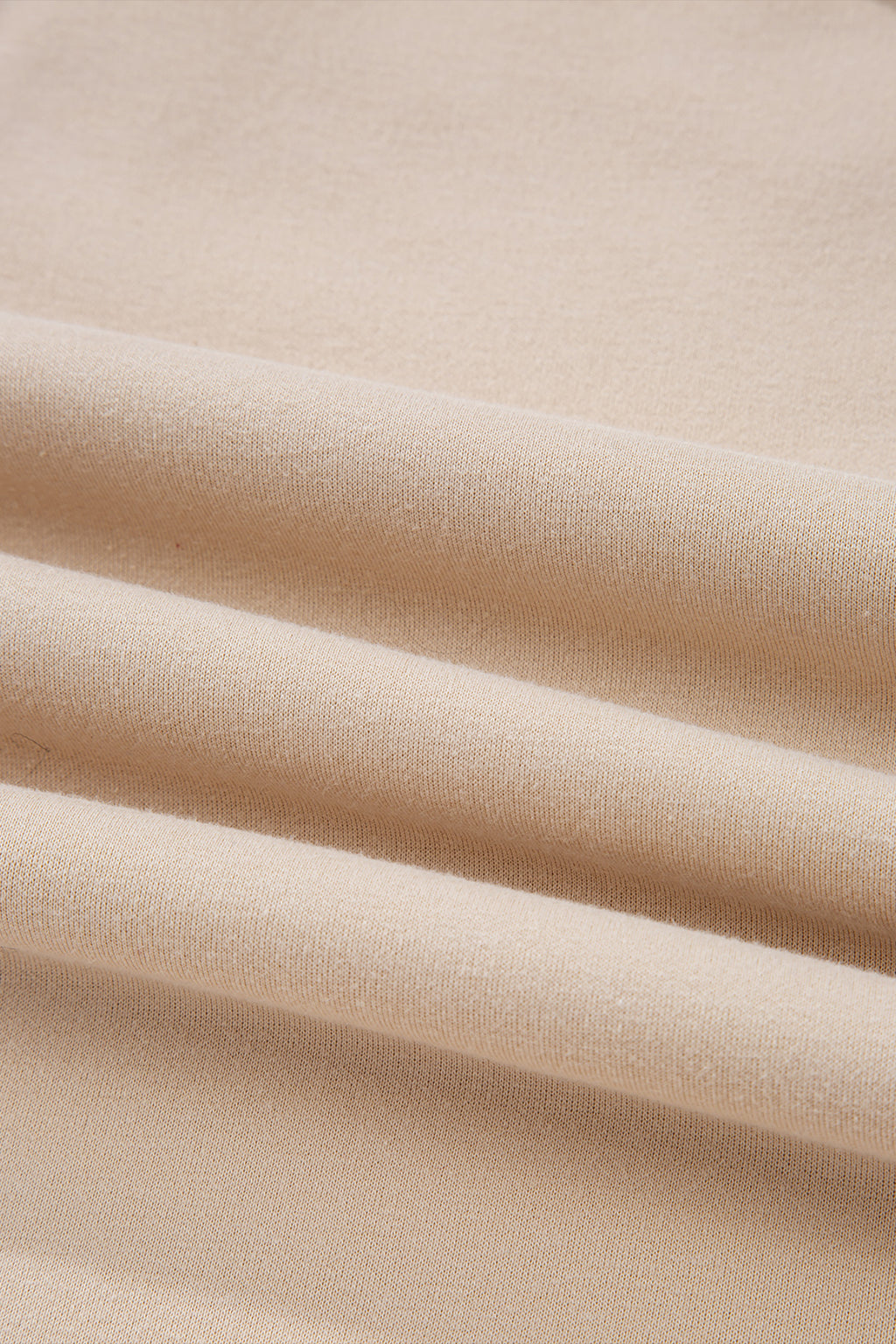 White Oversize Drop Shoulder Reversible Mock Neck Sweatshirt