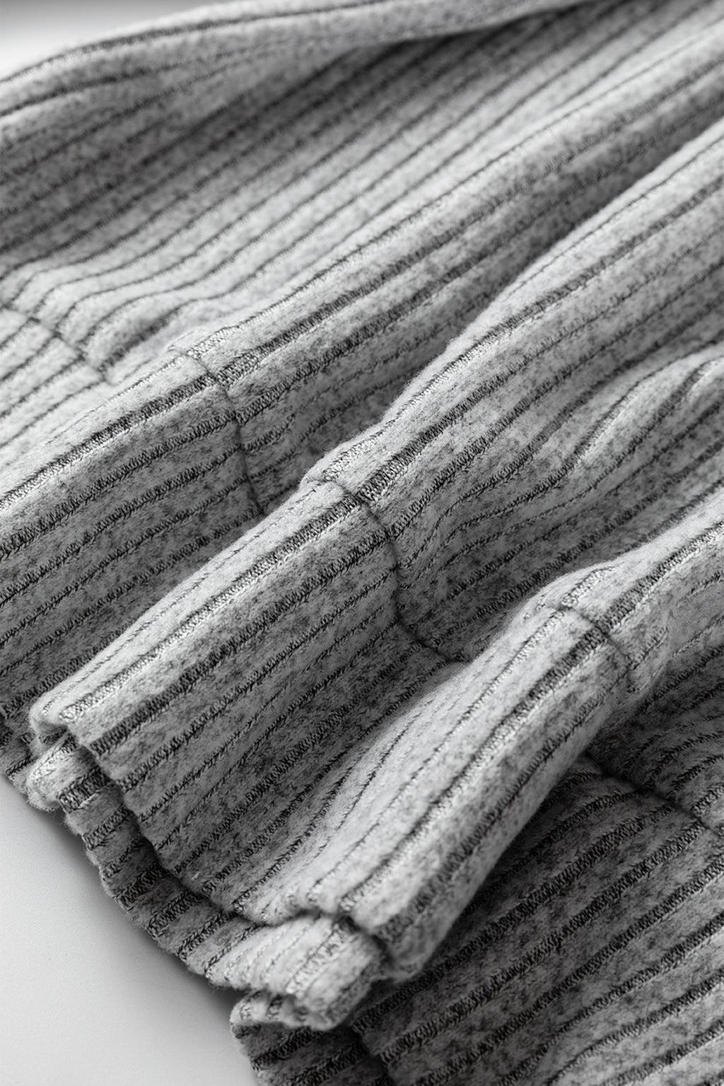 Gray Leopard Print Colorblock Patchwork Ribbed Knit Top