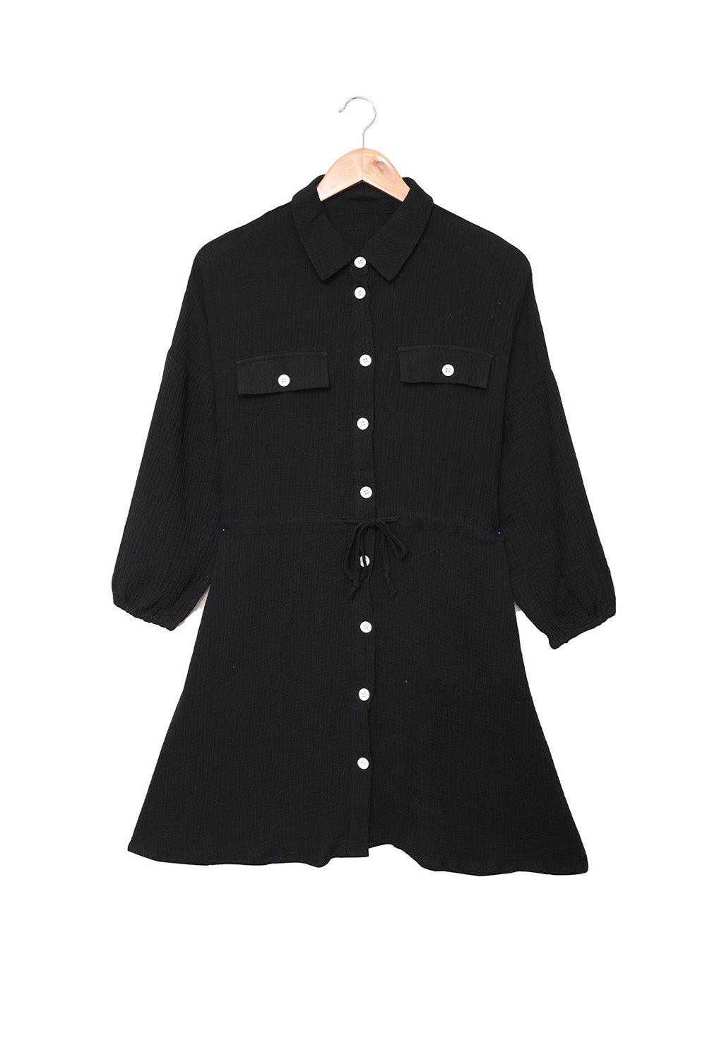 Black Tunic Shirt Dress - L & M Kee, LLC