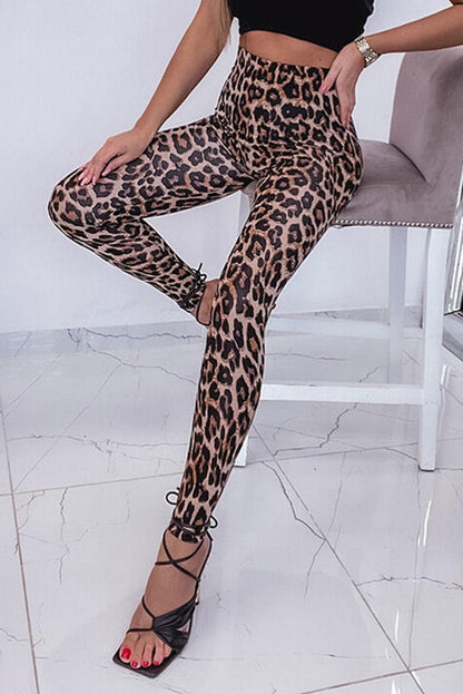 Leopard Vintage High Waist Leggings - L & M Kee, LLC