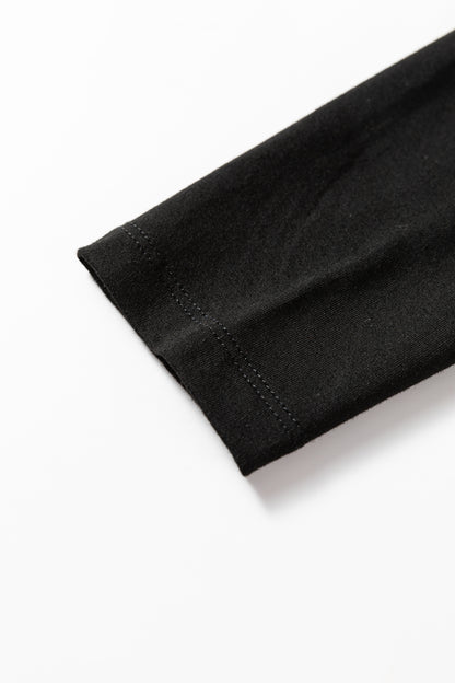 Coffee Slim Fit High Neck Long Sleeve Basic Top