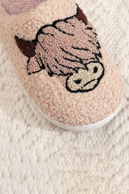 Parchment Cartoon Animal Plush Slippers - L & M Kee, LLC