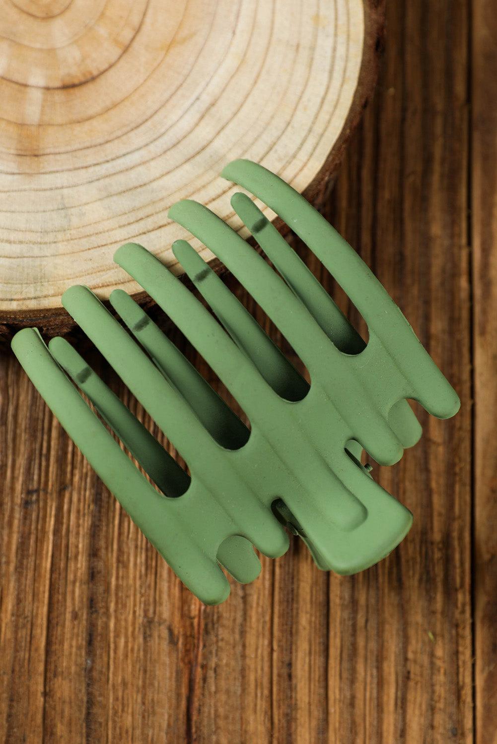 Blackish Green 5 Teeth Frosted Hair Claw Clip - L & M Kee, LLC