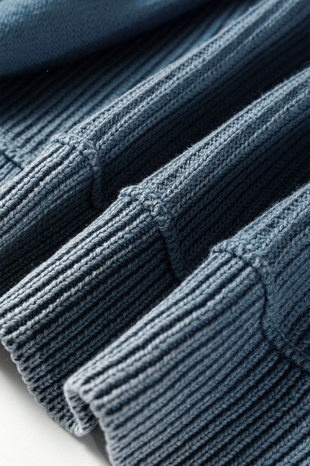 Chestnut Mineral Wash Exposed Seam Patchwork Knit Open Sweater Cardigan