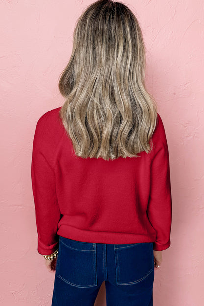 Blackish Green MERRY Letter Pattern Christmas Raglan Sleeve Sweater