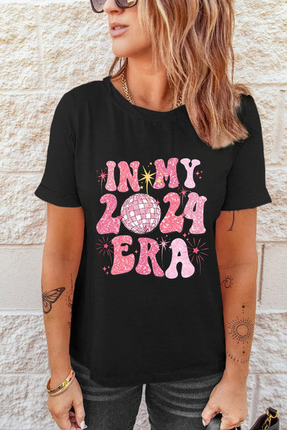 Black IN MY 2024 ERA New Year Graphic T-shirt - L & M Kee, LLC