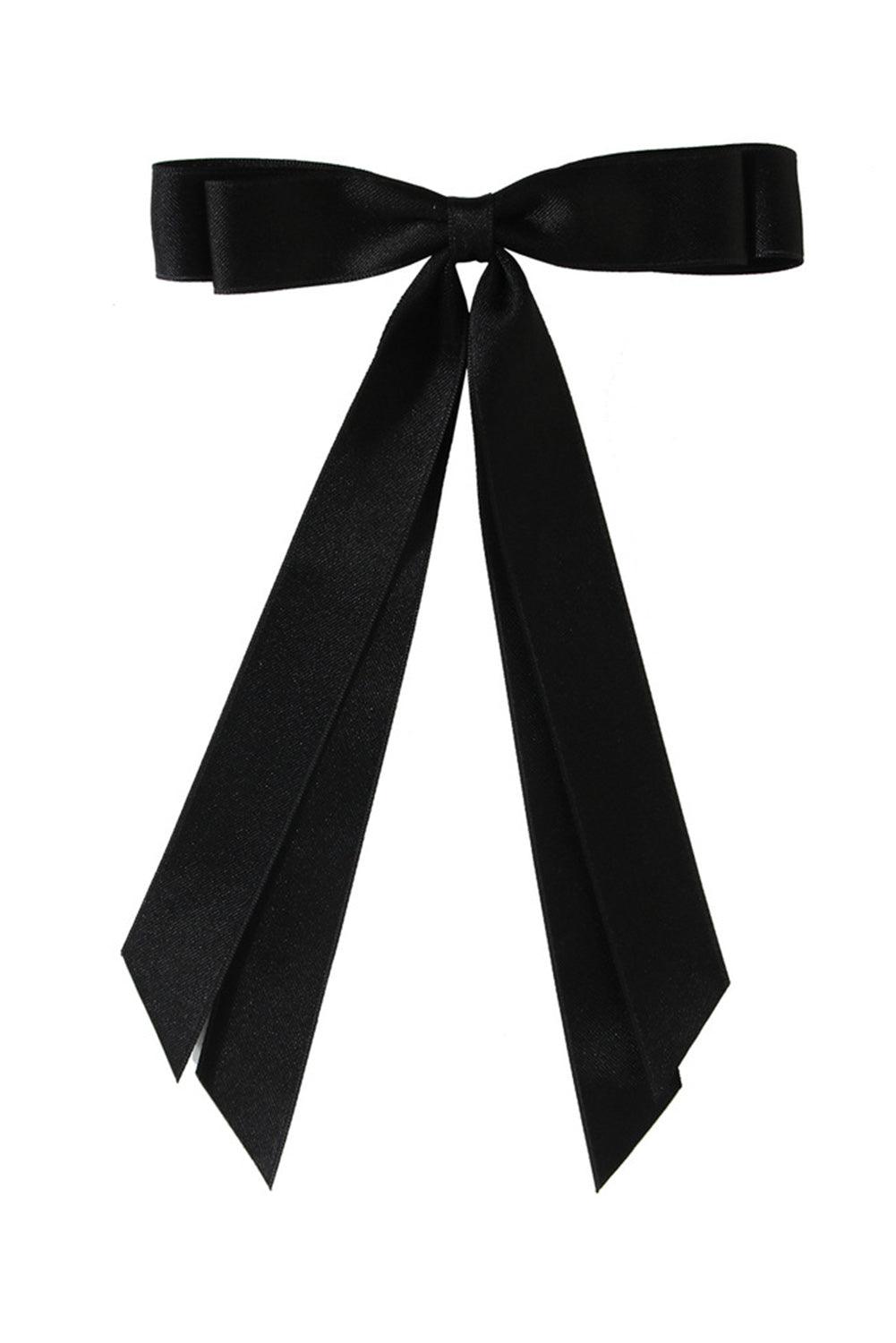 Black Double Bow Knot Alligator Hair Clip - L & M Kee, LLC