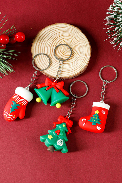 Dark Green Christmas Tree Gift Keychain