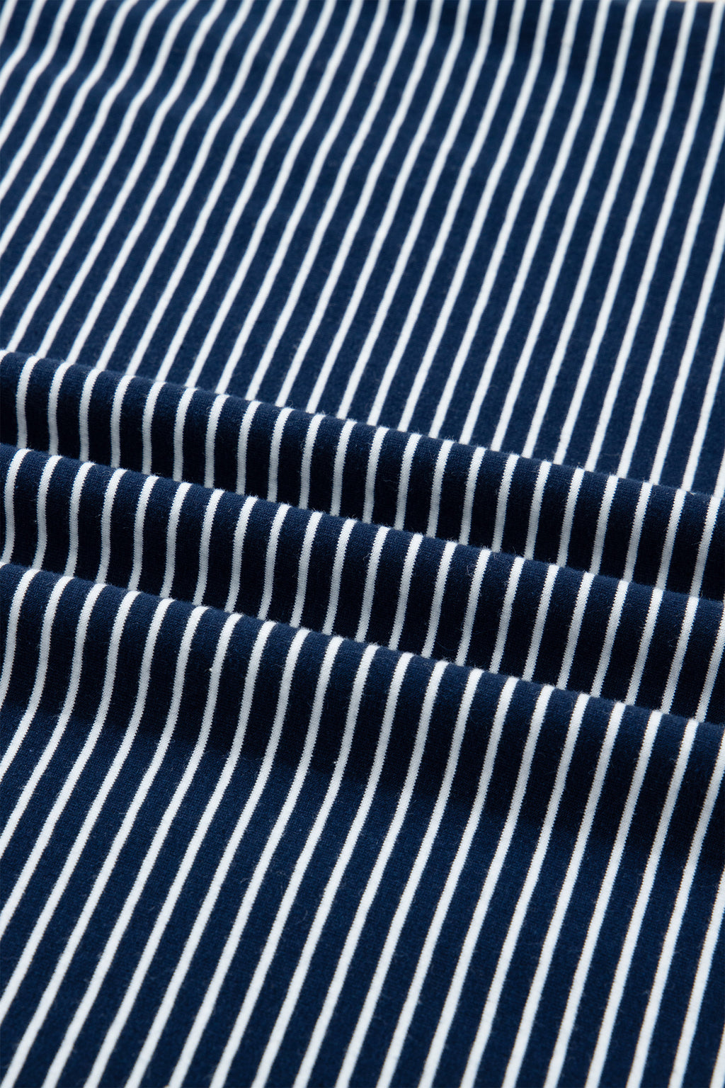 Blue Stripe Drop Shoulder Round Neck Long Sleeve Tee and Buttoned Shorts 2pcs Lounge Set