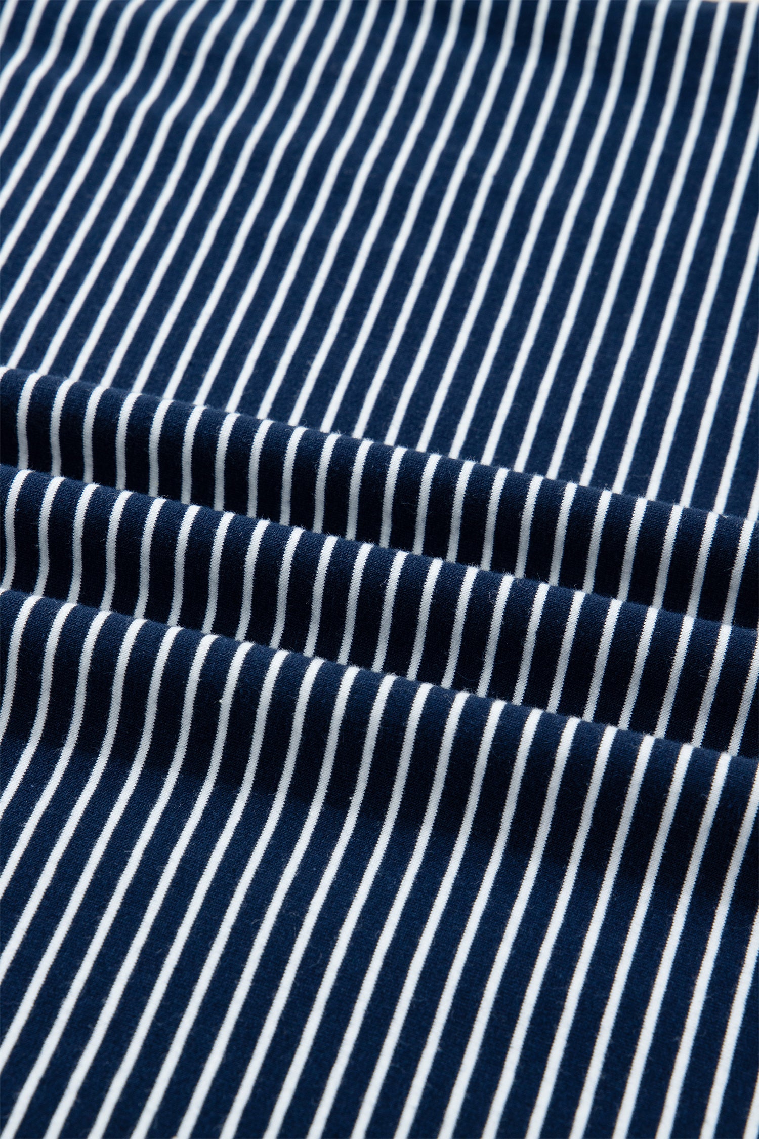 Blue Stripe Drop Shoulder Round Neck Long Sleeve Tee and Buttoned Shorts 2pcs Lounge Set