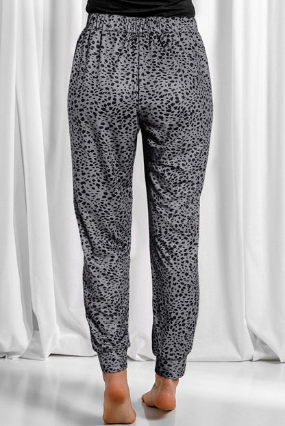 Animal Spots Drawstring Lounge Jogger Pants - L & M Kee, LLC