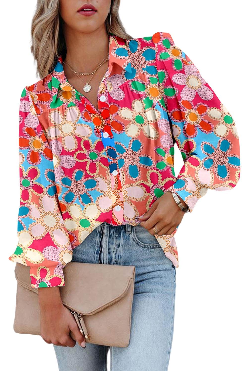 Multicolor Plus Size Floral Embroidered Flutter Sleeve Tank Top - L & M Kee, LLC