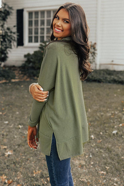 Jungle Green Cowl Neck Shift Tunic Top - L & M Kee, LLC