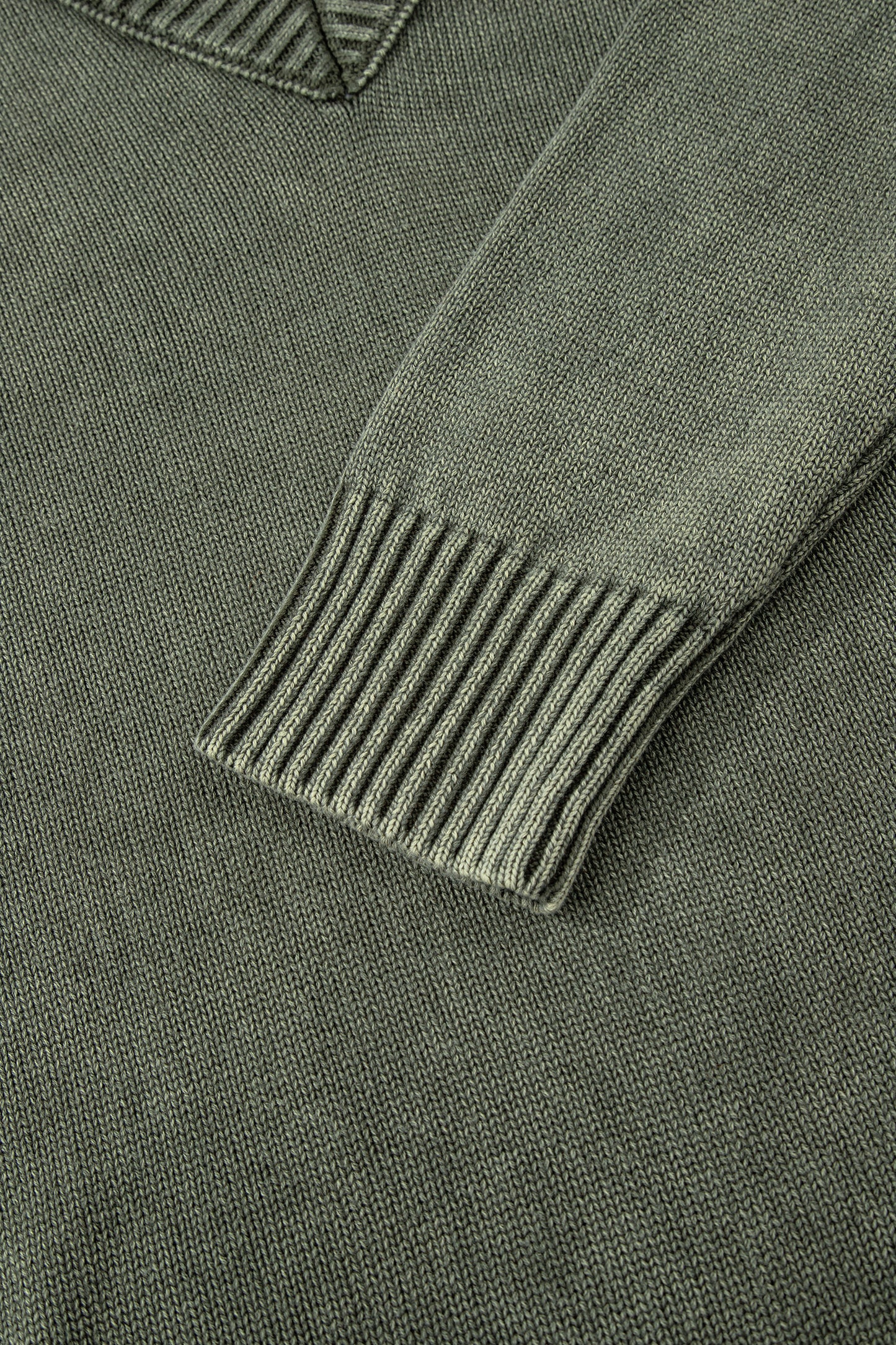 Black Mineral Wash V Neck Knit Exposed Seam Drop Shoulder Loose Sweater