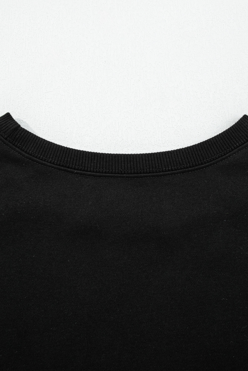 Black Varsity Stripe Detail Drop Shoulder Pullover Mini Skirt Set