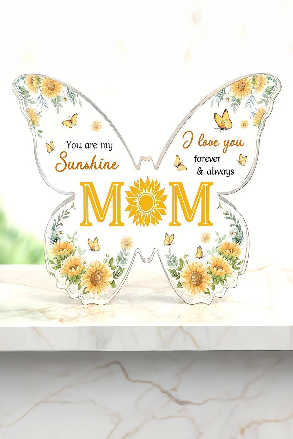 Ginger Mothers Day Butterfly Acrylic Decorative Plaque Gift - L & M Kee, LLC