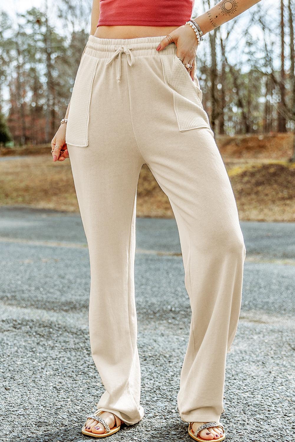 Drawstring Waist Pocketed Knit Pants - L & M Kee, LLC