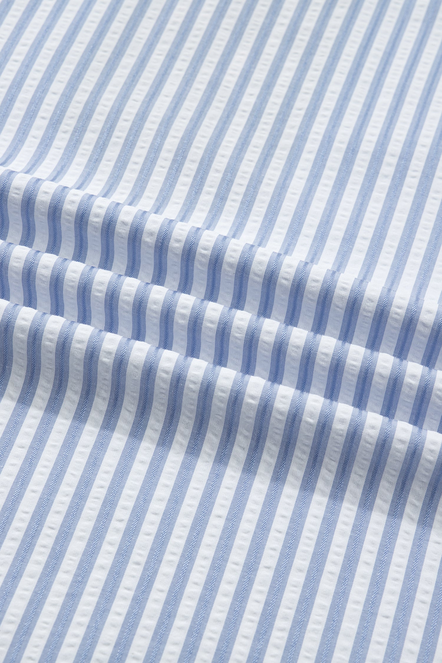 Sky Blue Stripe Plus Size Leopard Patchwork Collar Short Bubble Sleeve Blouse