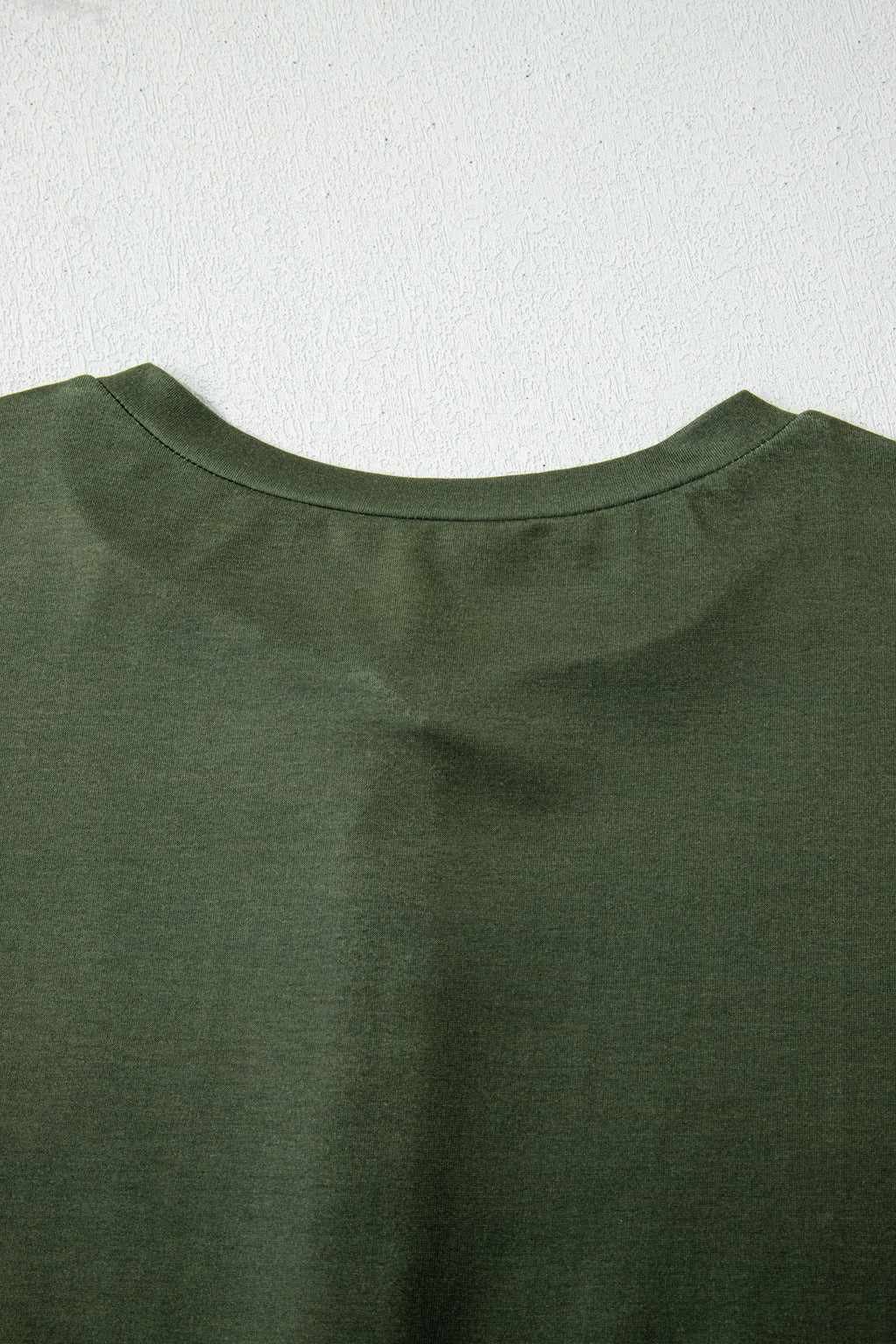 Four Leaf Clover Striped Half Buttons Crew Neck T-Shirt