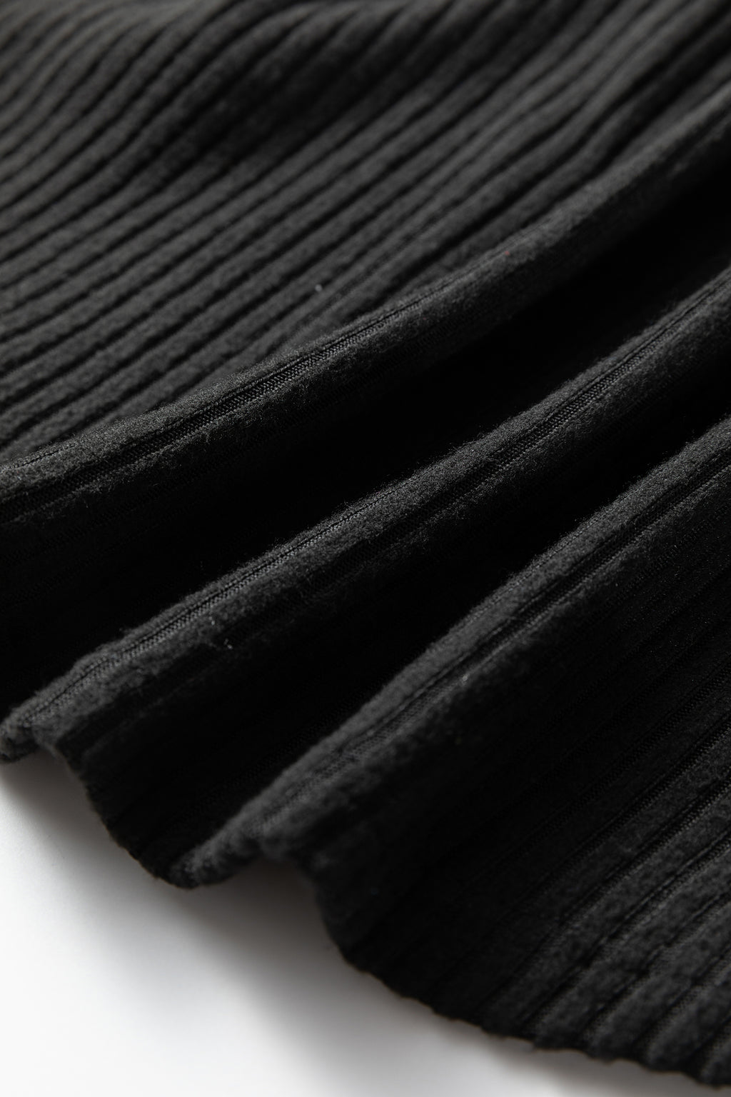 Black Ribbed Notched Neck Knit Long Sleeve Leggings Two Pieces Lounge Set