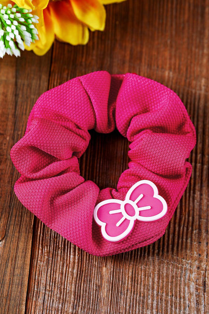 Rose Red Bow Decor Cloth Scrunchie - L & M Kee, LLC