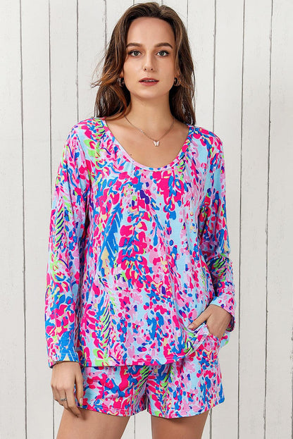 Loose Painted Floral Tee - L & M Kee, LLC