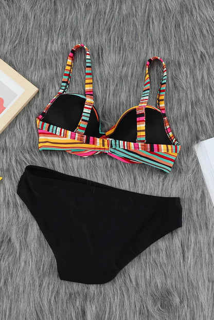 Twisted Bust Bikini Set - L & M Kee, LLC