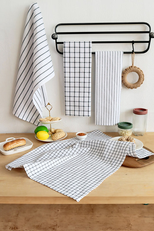 White Multifunctional Cotton Kitchen Decor Dishes Towel