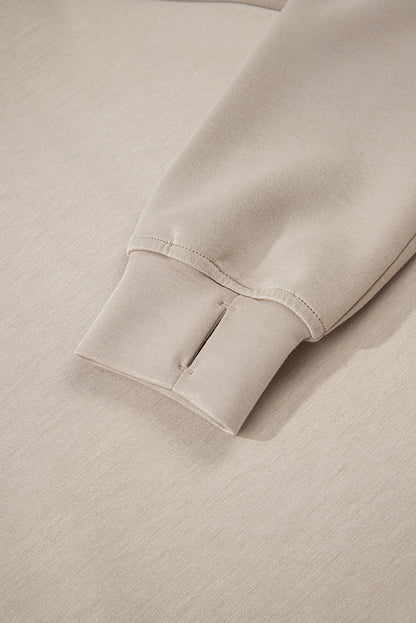 Jet Stream Half Zip Thumbhole Sleeve Hoodie Active Pants 2pcs Outfit