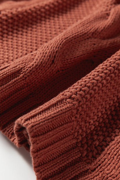 Redwood Burl Chunky Fit Slouchy Textured Knit Sweater