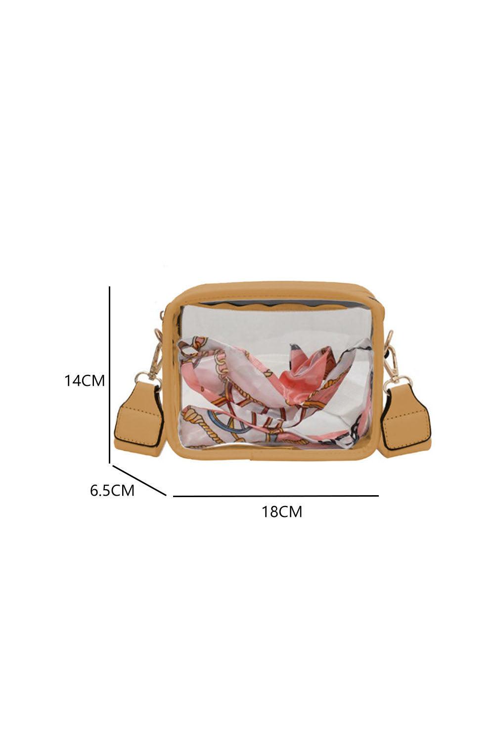 Valerian Clear PVC Leather Strap Crossbody Bag - L & M Kee, LLC