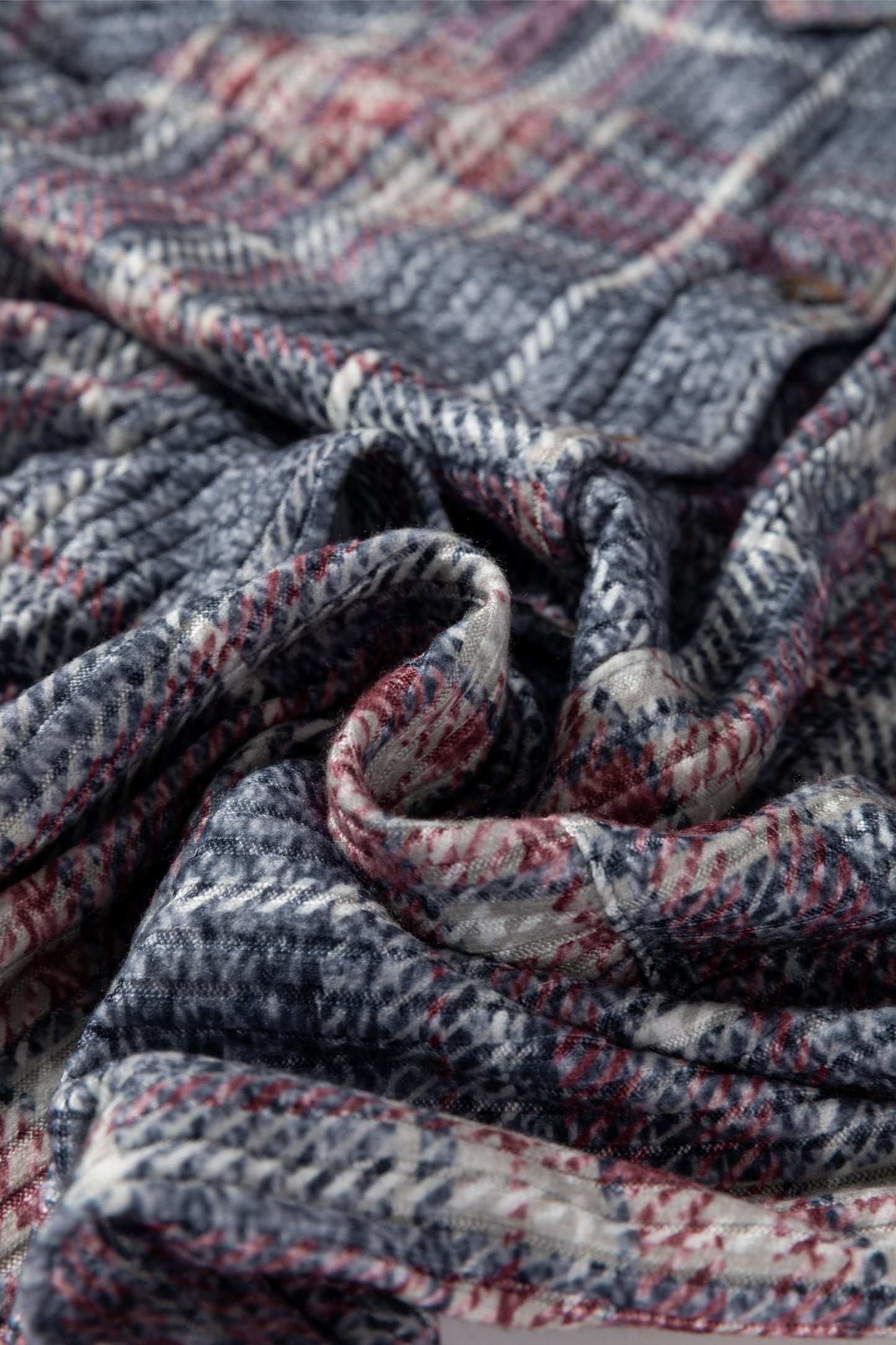 Multicolour Plaid Textured Chest Pocket Vintage Shirt