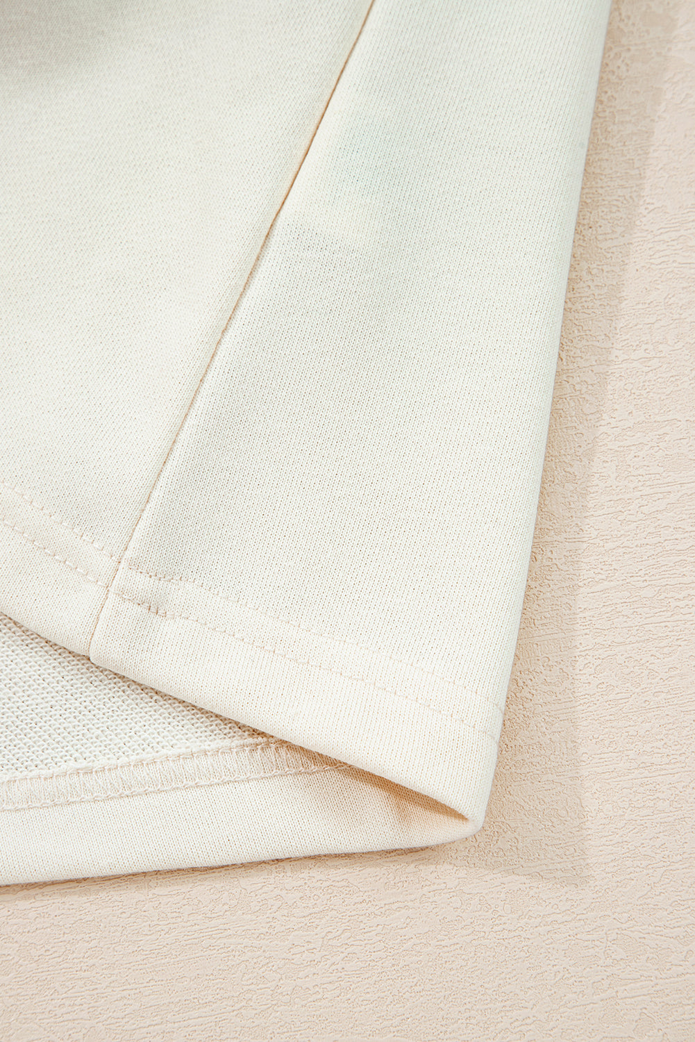 White Solid Color Cute Bow Detail Loose Hoodie