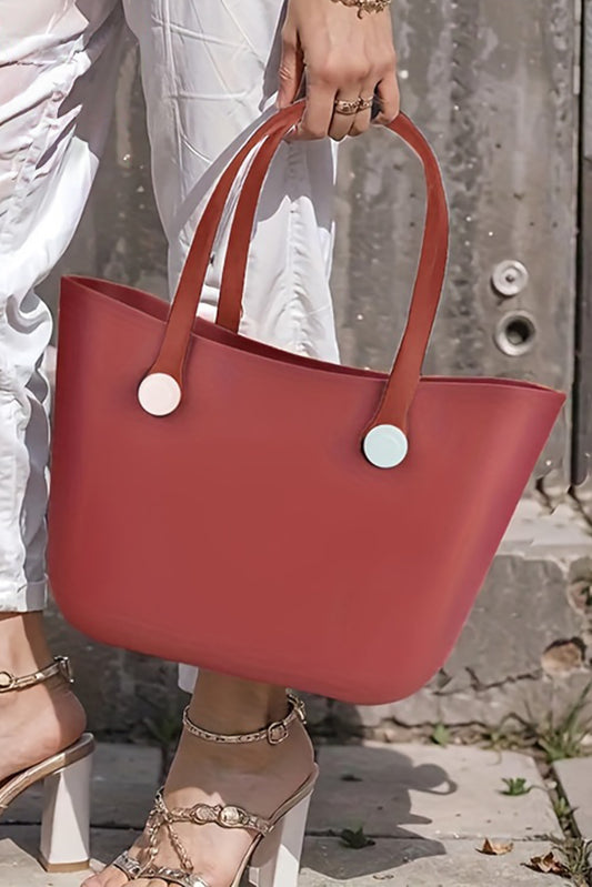 Fiery Red Waterproof Self-assembly Detachable Straps EVA Tote Bag