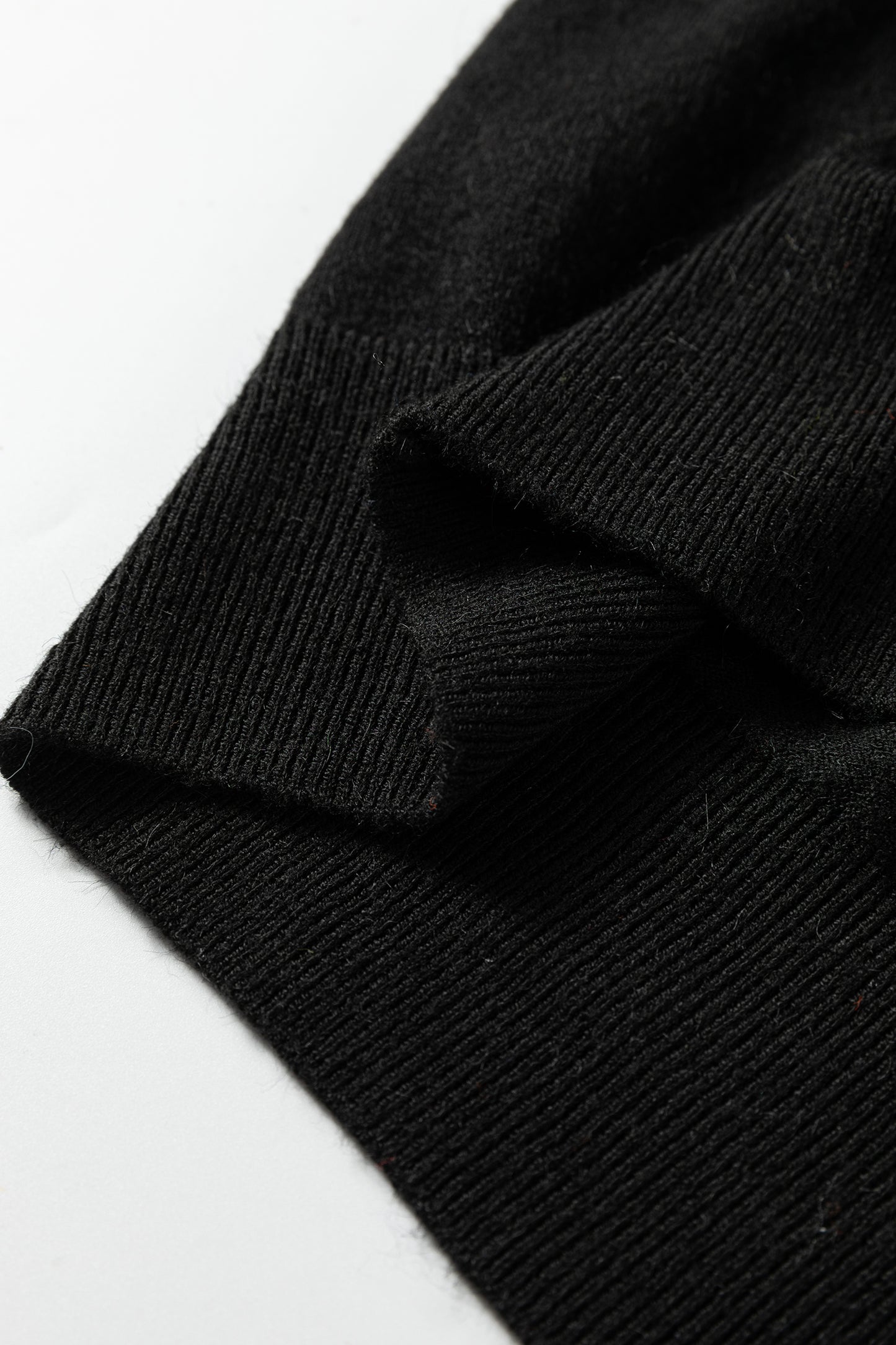 Dark Khaki Contrast Striped Trim V Neck Varsity Sweater