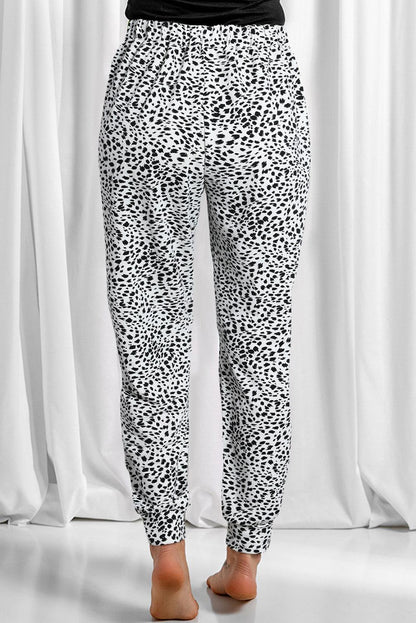 Animal Spots Drawstring Lounge Jogger Pants - L & M Kee, LLC