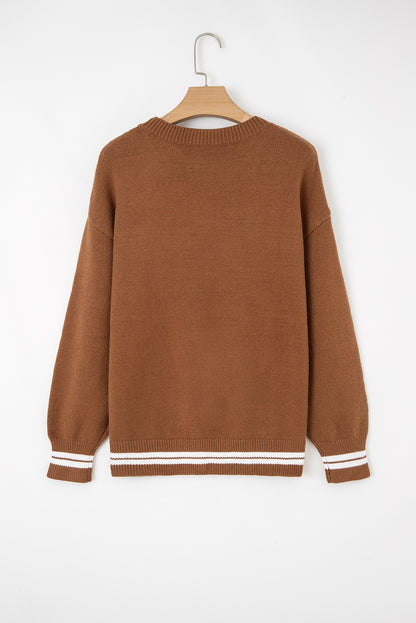 Light Grey See You Cowboy Embroidered Western Graphic Sweater