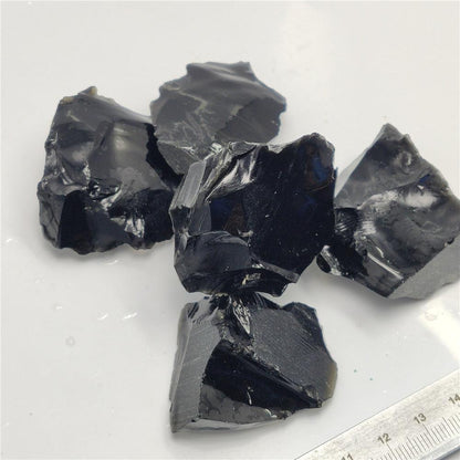 1pcs Natural Raw Black Obsidian Quartz Stones - L & M Kee, LLC