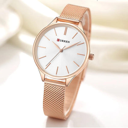 Ladies Bracelet Watch Rose Gold Clock Gifts - L & M Kee, LLC