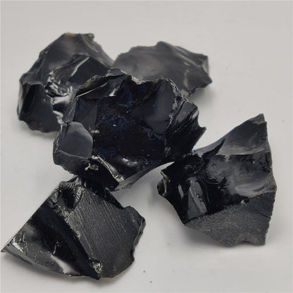 1pcs Natural Raw Black Obsidian Quartz Stones - L & M Kee, LLC