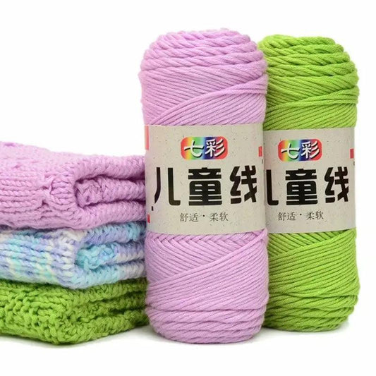 50 Grams/Ball Handmade DIY Knitting Yarn Wool Soft Thickness Baby Milk Cotton Crochet Yarn For Sweater Scarf Socks-L & M Kee, LLC
