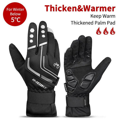 Thermal Cycling Gloves Gel Winter MTB Road Bike Gloves Windproof Shockproof Full Finger Glove Bicycle Riding Accessories - L & M Kee, LLC