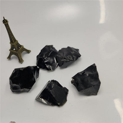 1pcs Natural Raw Black Obsidian Quartz Stones - L & M Kee, LLC