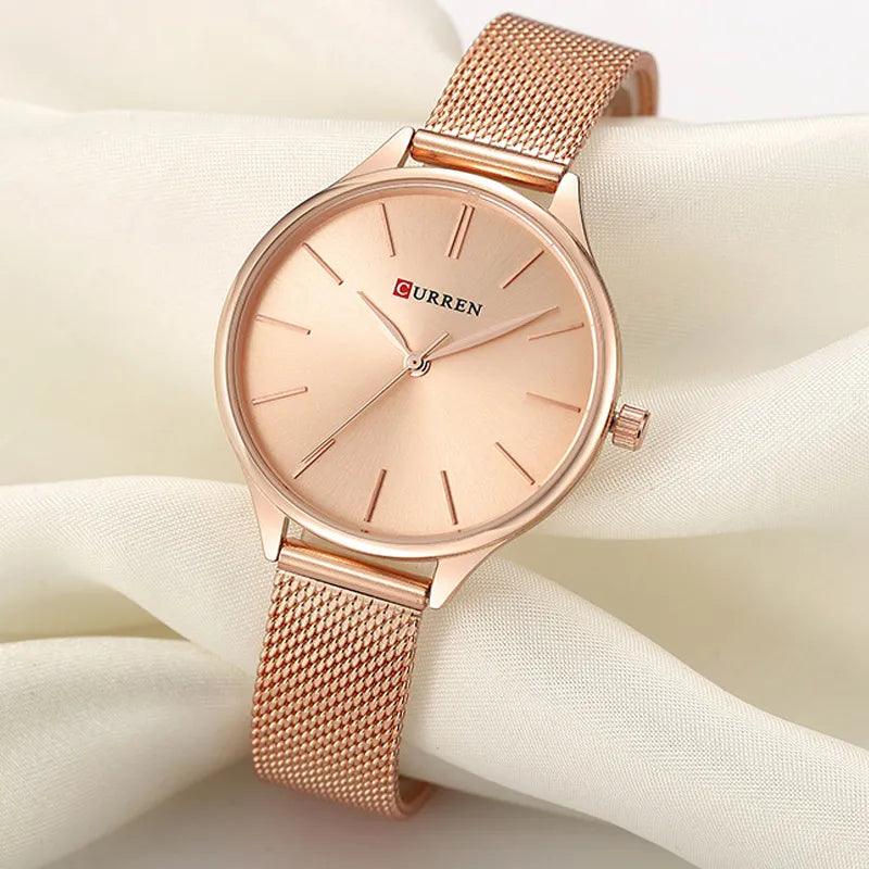 Ladies Bracelet Watch Rose Gold Clock Gifts - L & M Kee, LLC