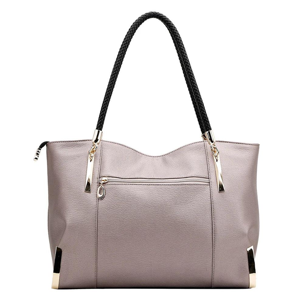 Stylish Women Cowhide Leather Handbag - L & M Kee, LLC